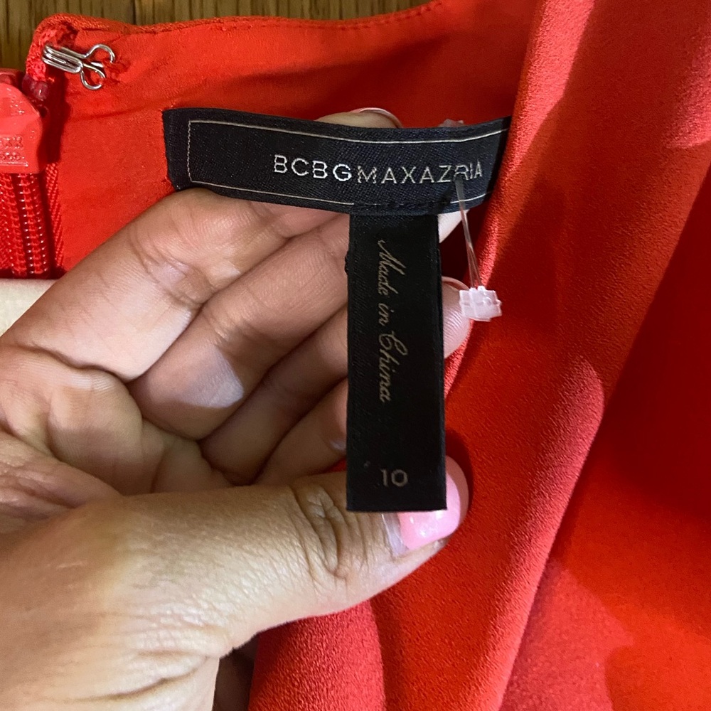 BCBGMaxAzria Red Ruffle Mini Dress - Picture 8 of 9